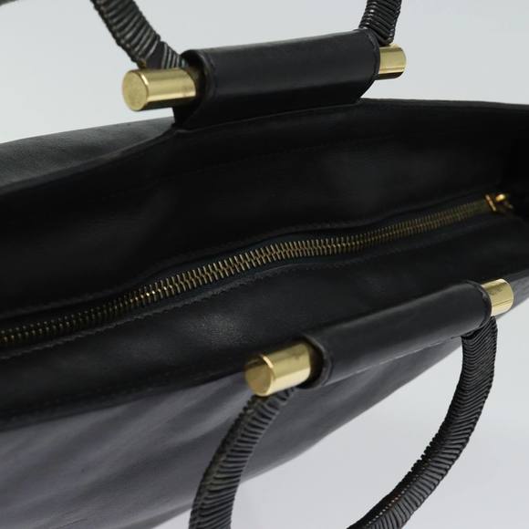 CELINE Hand Bag Leather Black Auth 77841 - Picture 6 of 16